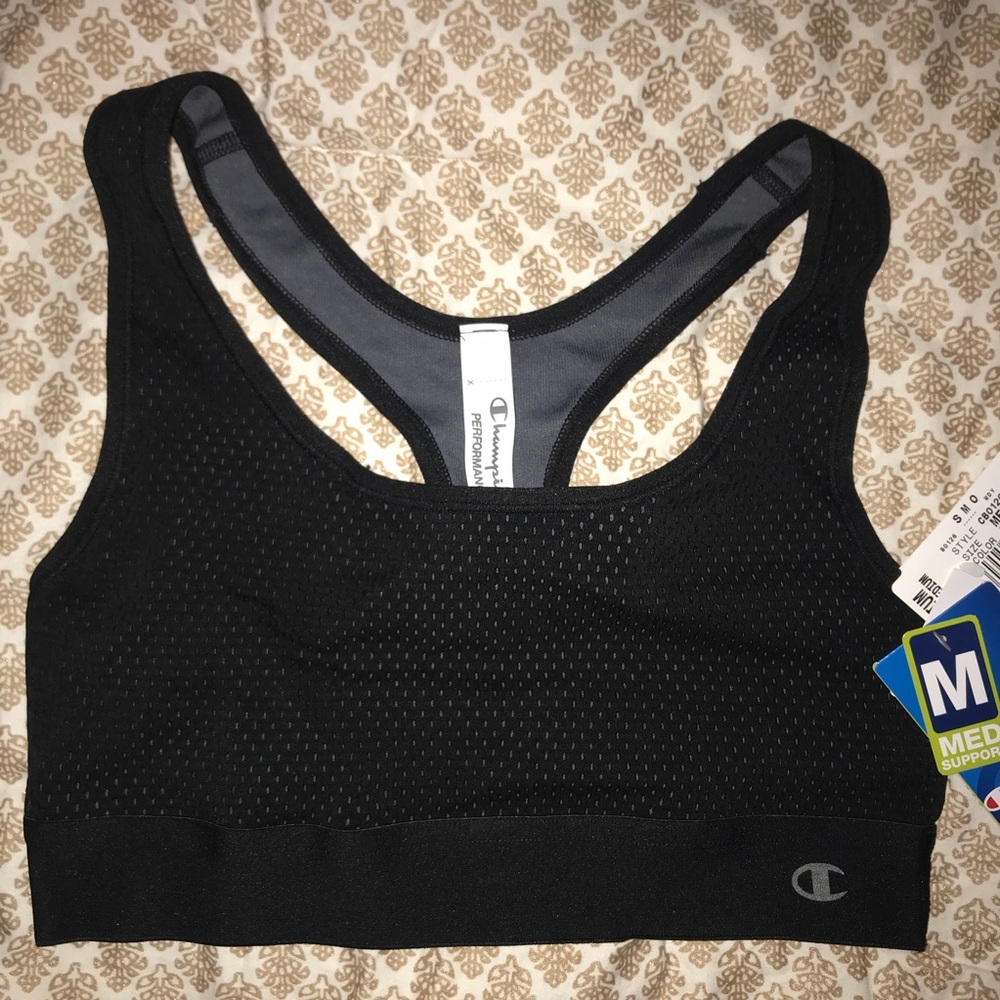 NEW Champion Sports Bra - Black Mesh